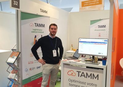 Thomas de l'équipe du logiciel médical TAMM au congrès SFORL