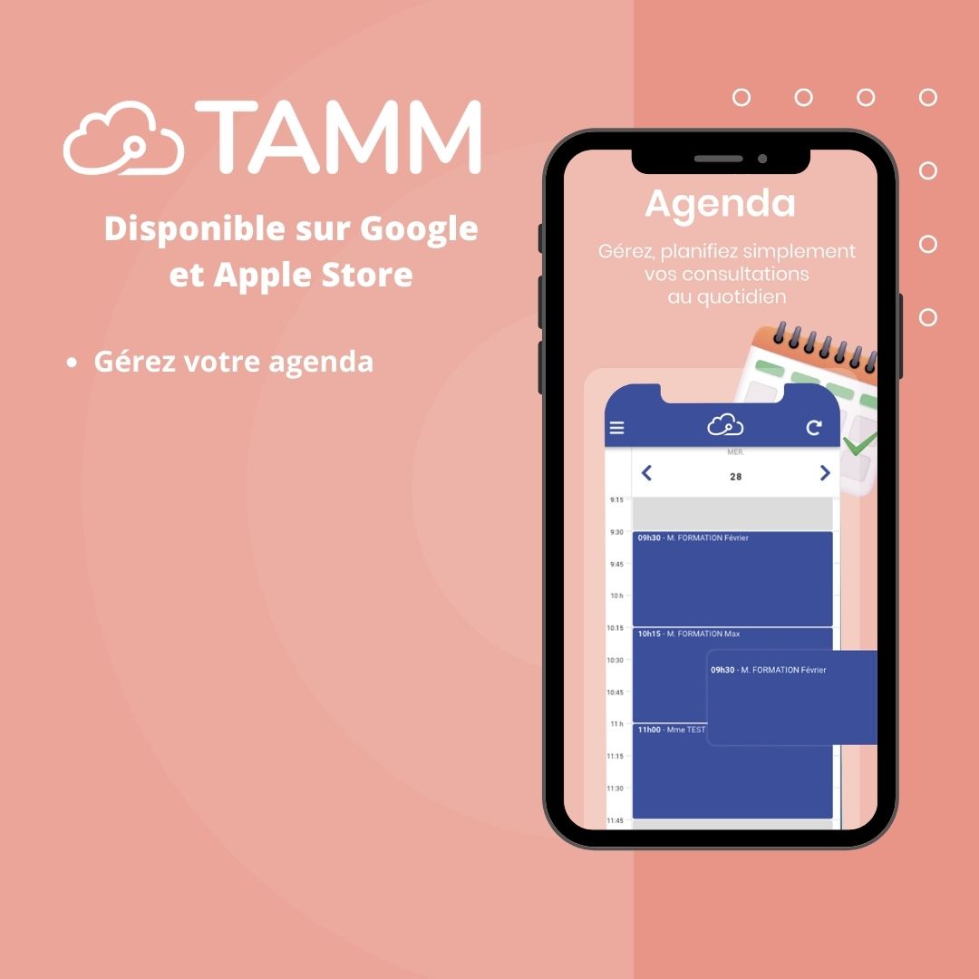 Agenda du logiciel médical TAMM